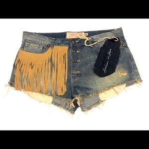 NWT Free People ADL - Distressed Fringe Shorts